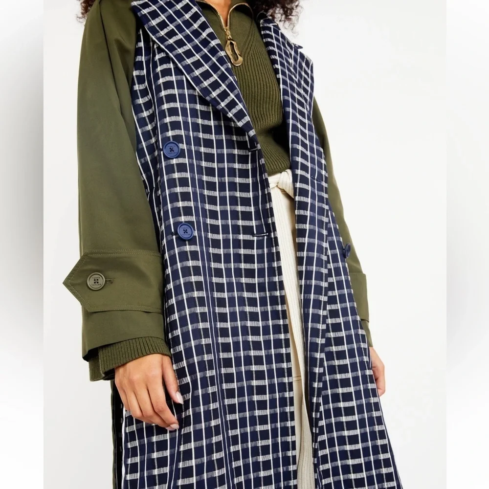 Tanya Taylor Lotta Plaid Coat NWT Medium - Picture 2 of 7
